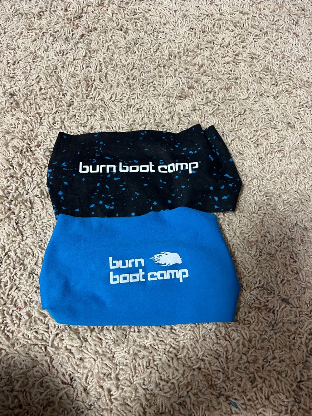 Burn Boot Camp Athletic Headband - Blue and Black